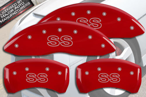 1998-2002 Chevy Camaro Z28 "SS" Front Rear Red MGP Brake Disc Caliper Covers - Picture 1 of 10