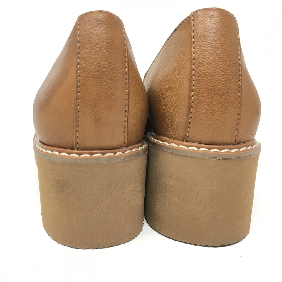 Naturalizer Cabaret Lug Loafers Clogs Shoes Womens Size 6 Brown Leather Slip On - Image 4 of 4