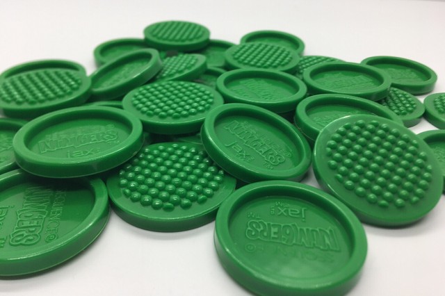 SEQUENCE NUMBERS Game Replacement Pieces Parts SET OF 30 GREEN PLAYING 