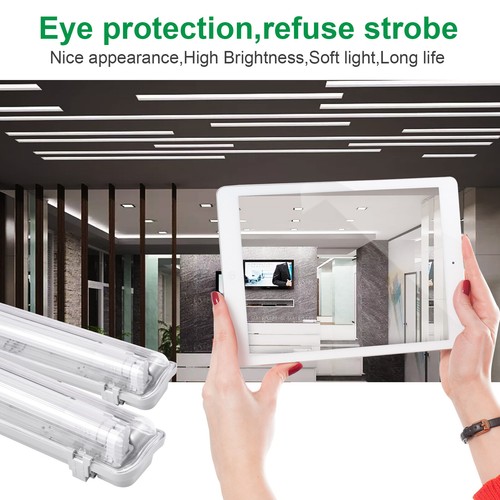 5FT 4FT LED Compatible Batten Fitting IP65 Non Corrosive Single/Twin Plus Tube - Picture 9 of 17
