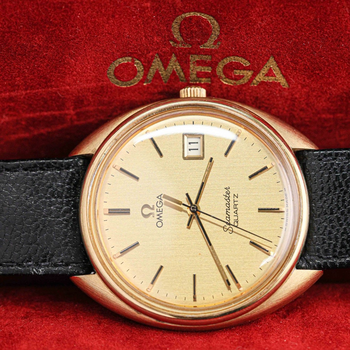 NEAR MINT w/Case* Vintage OMEGA Seamaster Cal.1342 Quartz NEAR MINT w/Case* Vintage OMEGA Seamaster Cal.1342 Quartz