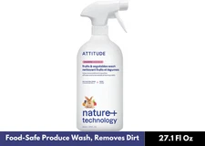 ATTITUDE Fruit & Vegetable Wash, Food-Safe Produce Wash, Removes Dirt