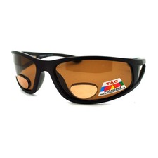 Mens Wrap Around Sport Sunglasses Polarized Plus Bifocal Reading Lens Black ...