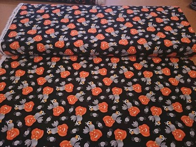 Boo Cats  Glow Cotton Fabric Halloween Cats Henry Glass By the Yard 