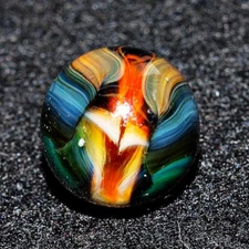 Vintage Maker Unknown Mega Colors design Marble, .57 Inches Near Mint #D1E