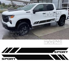 2x Graphics Kit Side Door Car Sticker Body Decal Sport For Chevy Silverado 1500