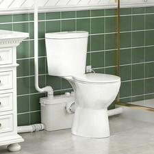 19" Macerating Toilet System with 500W Pump Upflush Toilet for Basement Tool