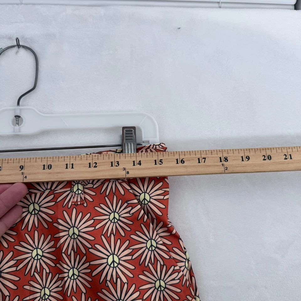 Loudmouth 短裤男式 30 橙色 Daisey 几何高尔夫性能运动 — 第 3/4 张图片