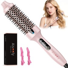AISEELY Thermal Brush Curling Iron, 1.5 Inch Ceramic Heated Round Brush, Curl...