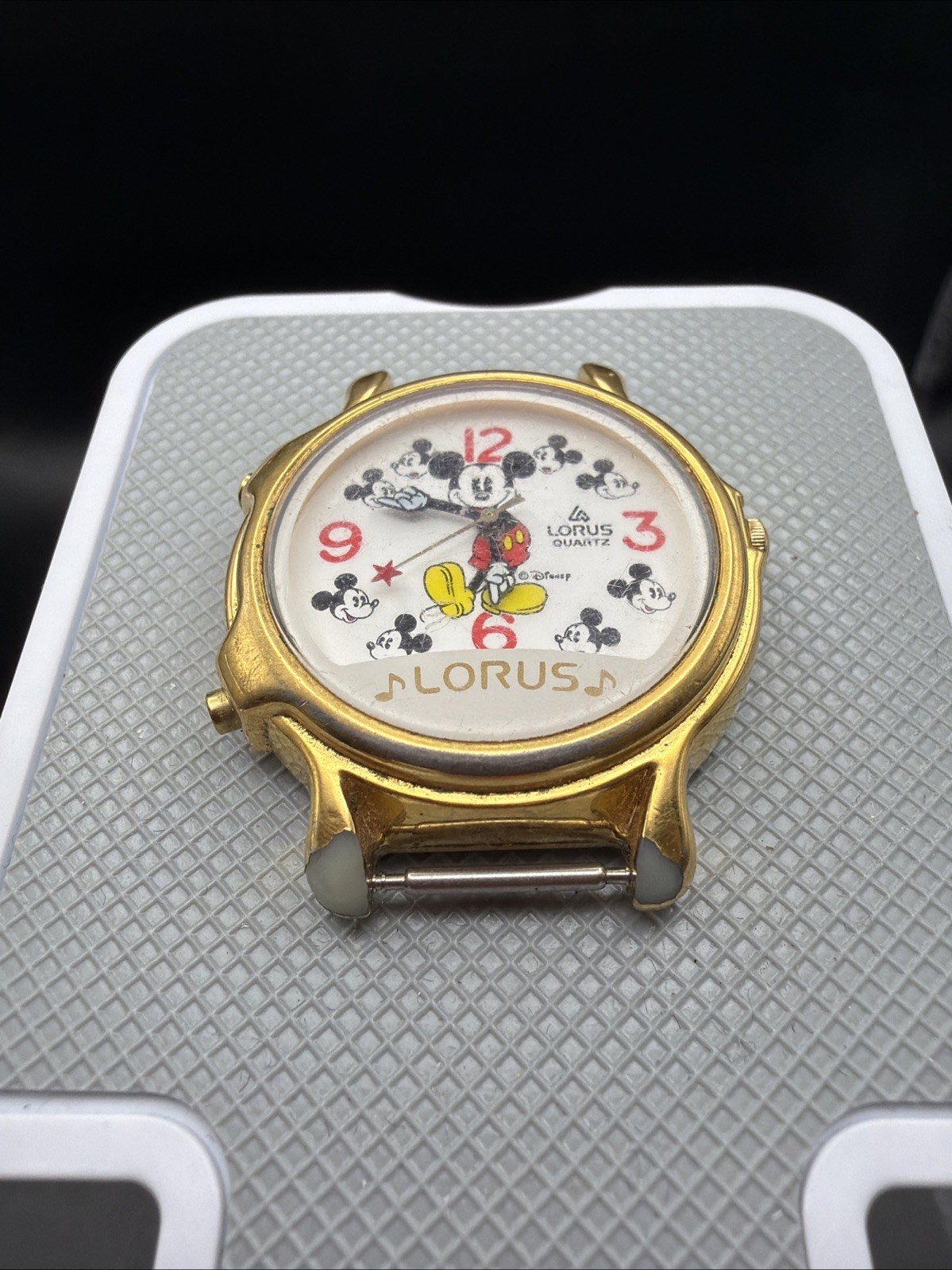 Vintage Working Lorus Disney Mickey Mouse musical quartz watch Head