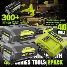 40V Battery For Ryobi 8Ah Battery/Charger OP4050 OP40261 OP40601 OP40401 RY40022