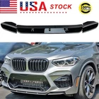 Front Bumper Lip Splitter For 19-21 BMW X3M X4M Competition F97 F98 Glossy Black