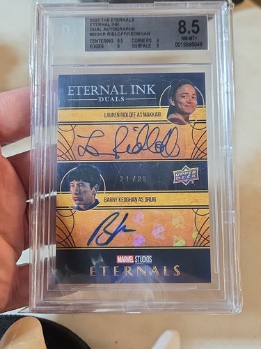 2023 Marvel Eternal Ink Duals #21/25 Ridloff / Keoghan Dual Auto B G S 8.5