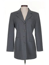 Talbots Women Gray Wool Blazer 4 Petites