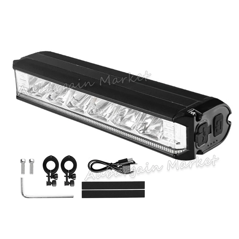 40000mAh LED Bicycle Bike Lights Front Rear Tail Lamp Rechargeable Set 4 Modes