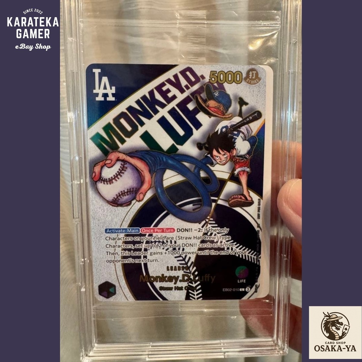 SEALED Monkey. D. Luffy EB02-010 Los Angeles Dodgers x ONE PIECE