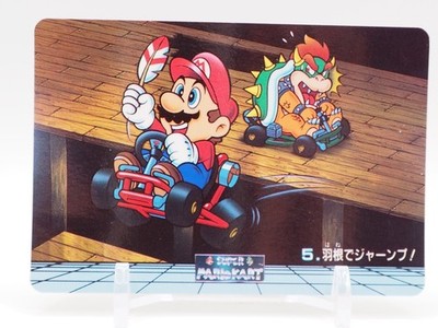 Mario Bowser Super Mario Kart  Trading Card 1993 No.5 Banpresto Japan ZF794