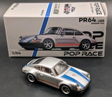 Pop Race 2025 - Porsche Singer 964 Silver w/Blue&Red Stripes - #PR64-188