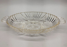 Vintage Clear Glass Relish Dish 8-1/2"