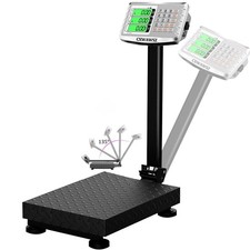 Commercial 660 lb Electronic Platform Scale with LB/KG Industrial Floor Scale...