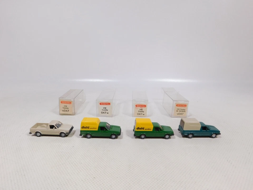 4x wiking H0 1:87 Modello VW Caddy 047 14 Diehl 12 047 10 047 Mint + Box # - Immagine 2 di 4