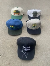 Vintage lot 5 NOS Snapback Trucker Hat Caps Patch mesh K Brand USA John Deere
