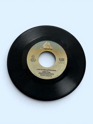 Gene Page Love Starts After Dark 7'' Vinyl 45 RPM Arista Disco Funk VG