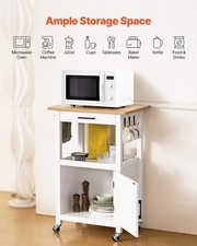 Kitchen Island Cart with Single Door Cabinet, Mobile Carts with Drawer, Towel R