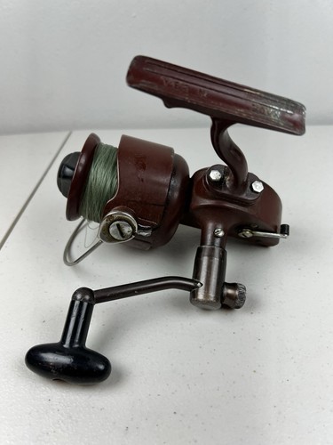 Shakespeare 2081 Model EF Royal Maroon Spinning Fishing Reel Vintage Made in USA - Picture 8 of 14