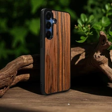 SkinBacker Wood Case for Samsung Galaxy S25 Plus | Real Wood Slim Back Cover