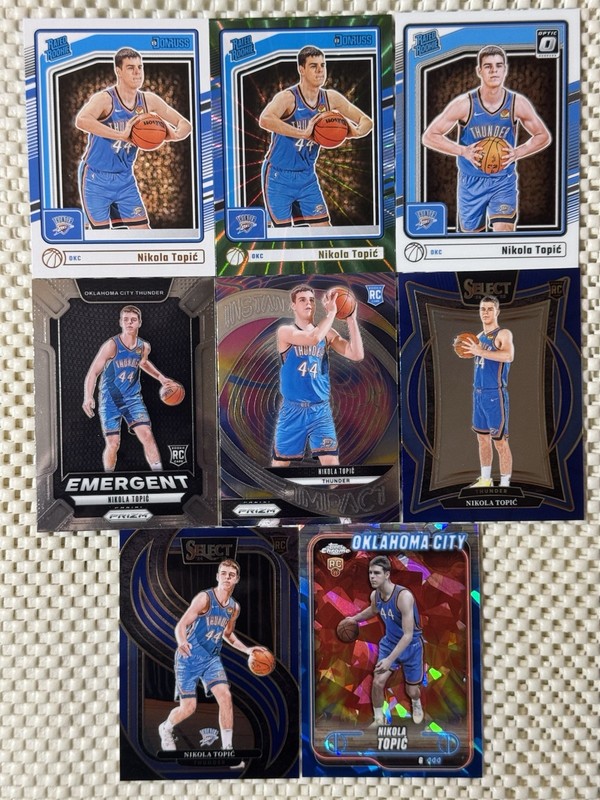 Nikola Topic 8 Card Rookie Lot Oklahoma City Thunder