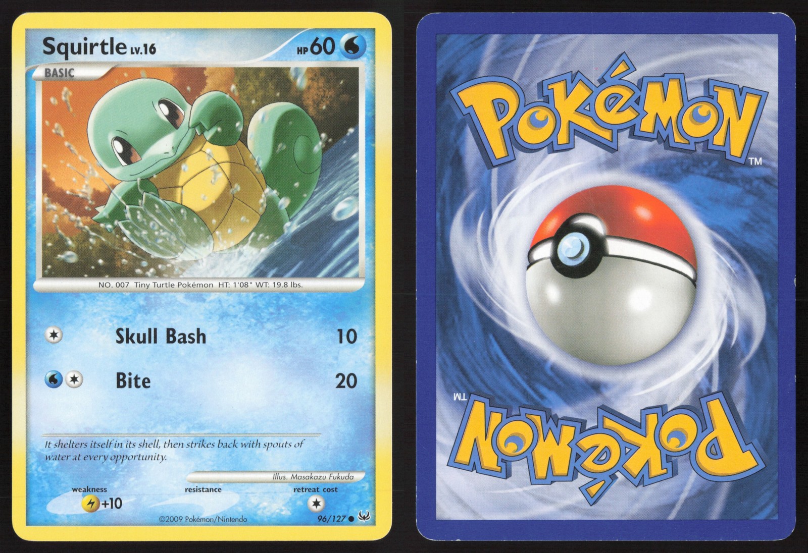 Pokemon TCG | Squirtle 96/127 | Platinum Common | Lightly Played