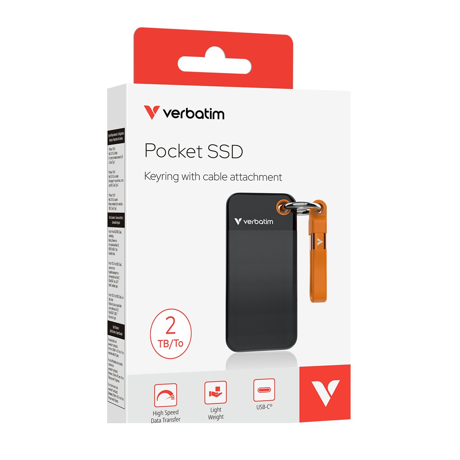 Verbatim SSD Esterno 2 TB USB tipo-C 3.2 Gen 2 Nero e Arancione