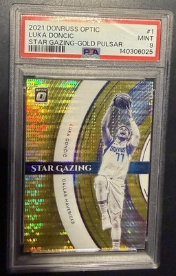 2022-23 Panini Donruss Luka Doncic Star Gazing /10 Optic Gold Pulsar PSA 9 MINT