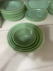 Fire king Jadite Swirl Mixing Bowls Set 4