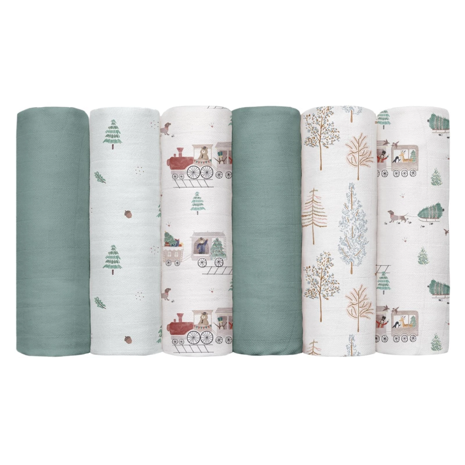 Receiving Blanket Boy Cotton Muslin Swaddle Blankets Girl Newborn Squares Bre...