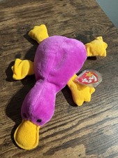 TY Beanie Babies PATTI the Platypus 1993 - Rare With Original Tags & PVC Pellets