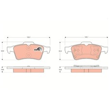 Satz Bremsbeläge Bremsklötze hinten für Renault Laguna 2 BG0/1 KG0/1 | 245492