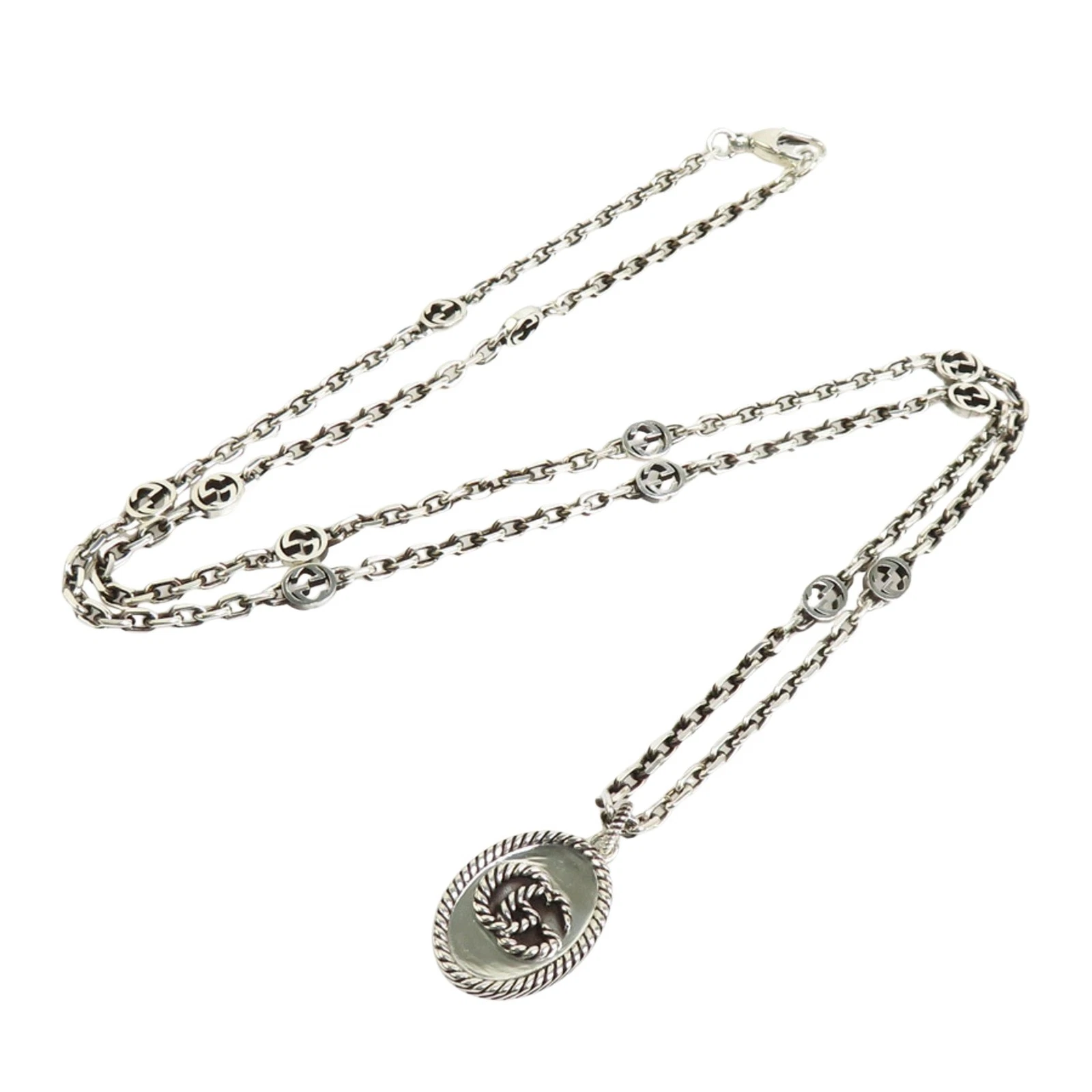 Bijou collier argent Gucci authentique