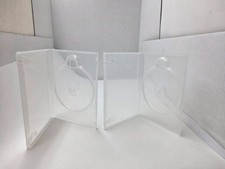 2 NEW Transparent Clear Empty Replacement Video Game Case for Playstation 2 PS2