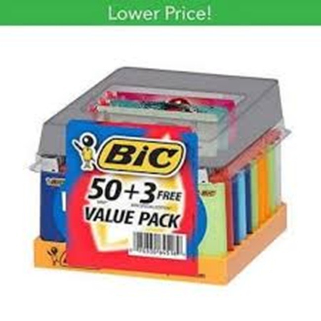 BIC Classic Maxi Pocket Lighters, Assorted Colors, 50-Count 