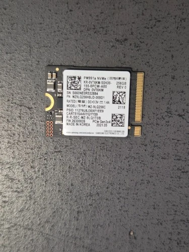 SSD 256GB M.2 Samsung 2230 PCIe NVMe Gen3 x4 PM991a Dell Lenovo Asus HP Acer MSI