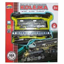 Set Treno a Batteria 355cm Lunghezza Binario, 1 Carrozza, Loco, Certificato CE