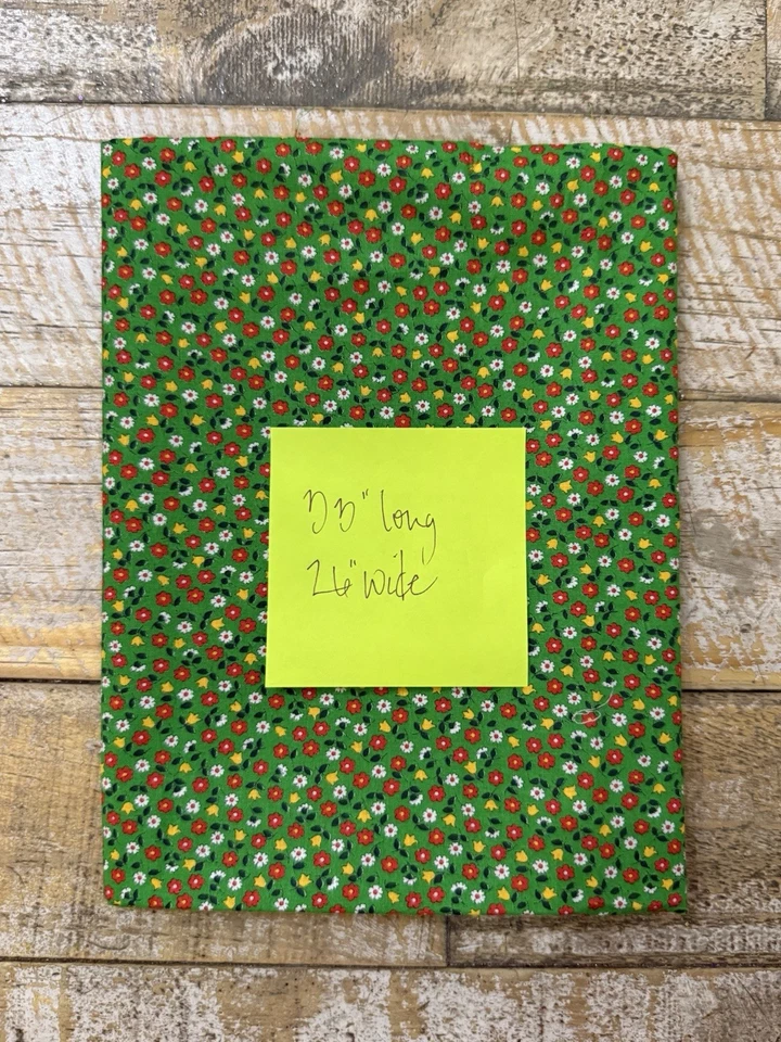 Cranston Green Calico Fabric Small Tiny Floral Vintage VIP Fabrics 33x26” - Image 4 of 4