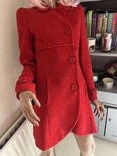 Y2k Miss Sixty Ruby Red Wool Coat