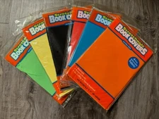 Stretchable Book Covers - Assorted 8.5"x11" Solid Colors - Pack of 6