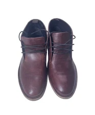 Aiden & Mason Shoes Mens Brown Leather Chukka Boots Size 8 With Crepe Sole