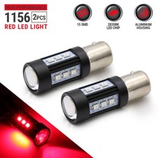 2x 1156 Red Led Projector Light Bulbs For Brake Tail Stop Lamps 2x 1156 Red Led Projector Light Bulbs For Brake Tail Stop Lamps