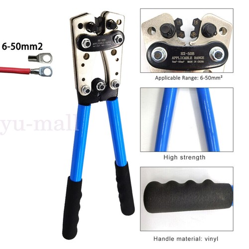 Crimping Pliers Cable Plug Crimping Tool Battery Cable Lug Hex Crimper 6-50mm² - Picture 3 of 15