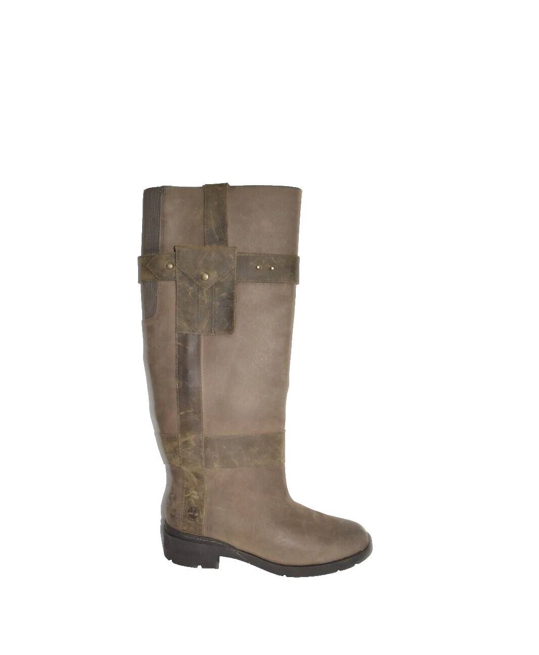 Nuovo! Stivali Timberland Donna Graceyn Alti Impermeabili in Pelle Cachi Marroni 7 5 DD371